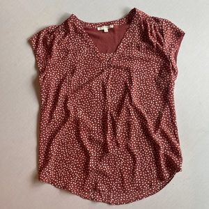 Fun 2 Fun Salmon with tear drop detail Blouse women’s size L